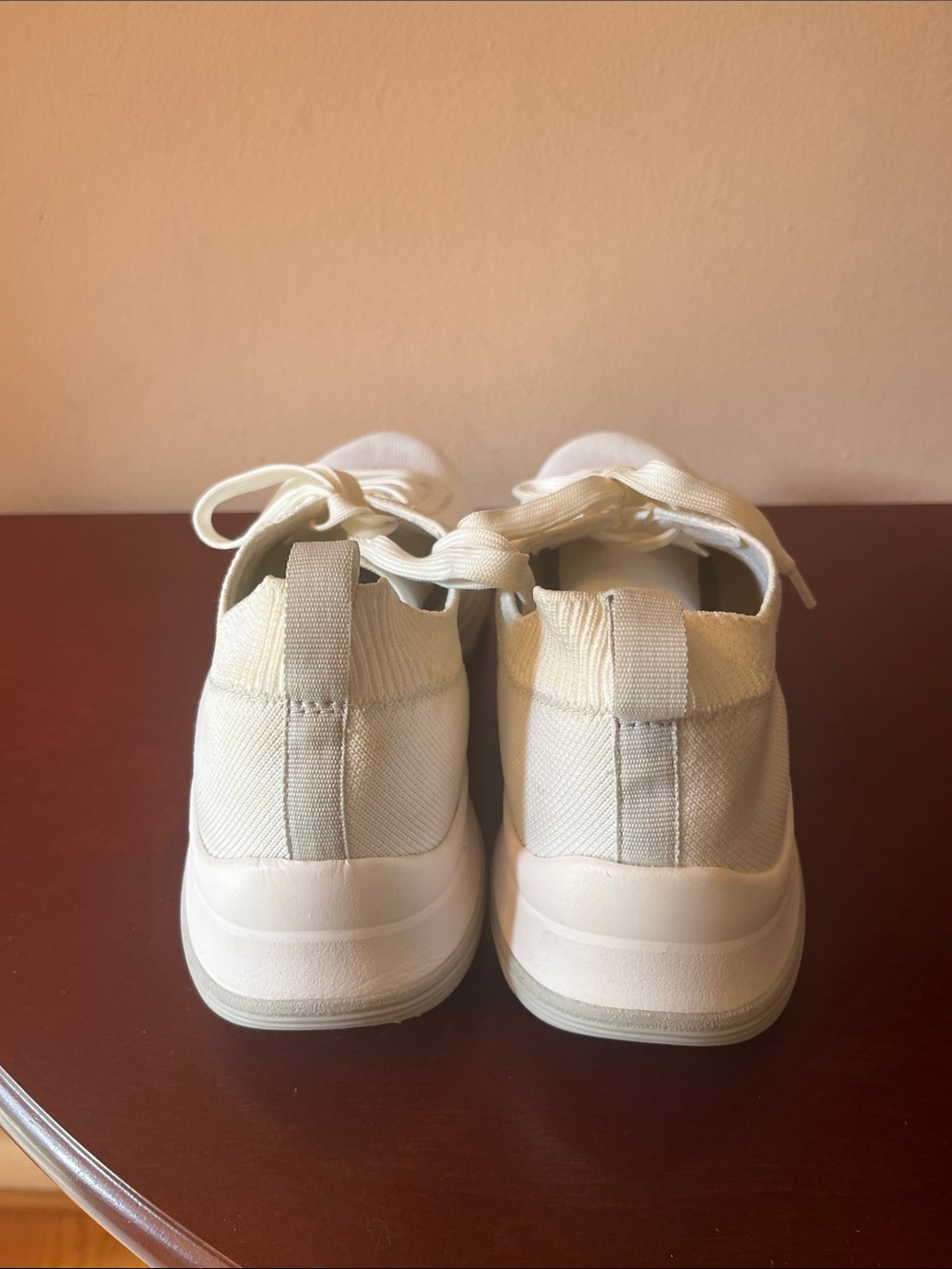 Clarks Knit Sock Sneakers in Off-White/Cream - Picture 3 of 7